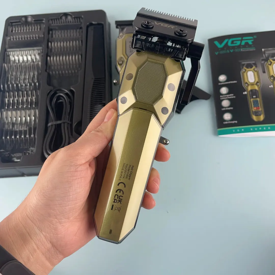 Profesionalni frizerski set za sisanje kose i brade bezicna masinica + bezicni trimer VGR V-600 & VGR V-900 – slika 4