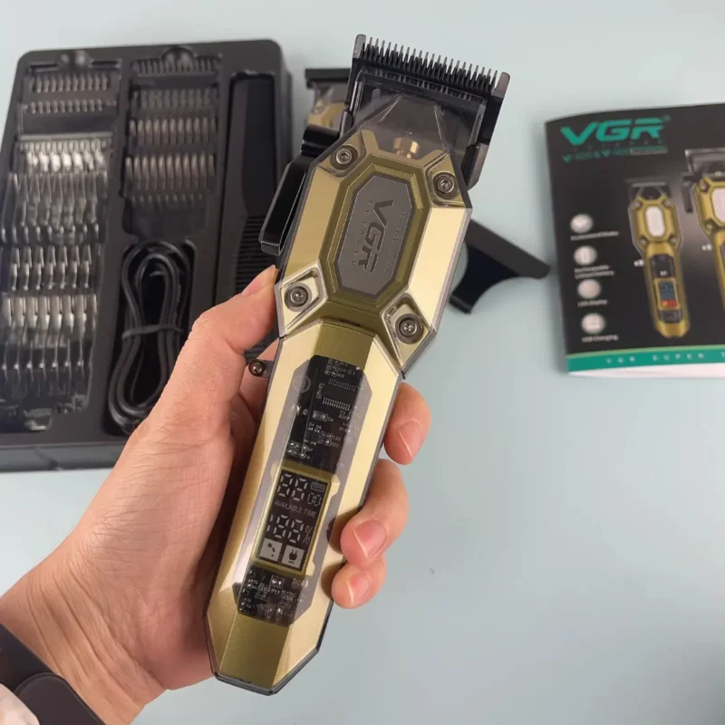 Profesionalni frizerski set za sisanje kose i brade bezicna masinica + bezicni trimer VGR V-600 & VGR V-900 – slika 5